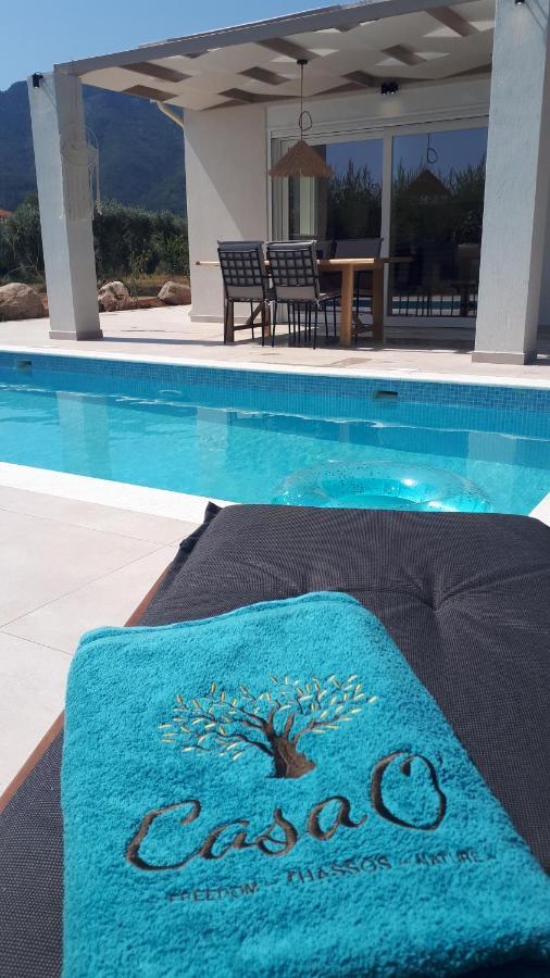 Casa O' - Moderne Villa Mit Grosser Terrasse Und Privatem Swimmingpool Skala Potamia  Exteriér fotografie
